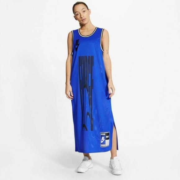 Nike Sportswear Sisterhood Mesh Swingman Dress S LOOSE FIT CU6787 405 NWT $75 - Picture 1 of 3
